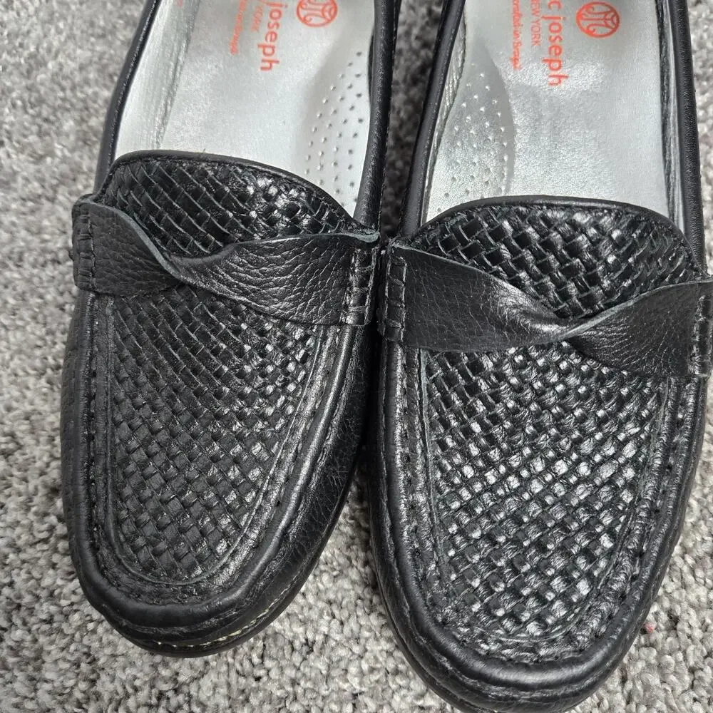 Marc Joseph Women's Shoes Sz 8 Leather Weave Loafers